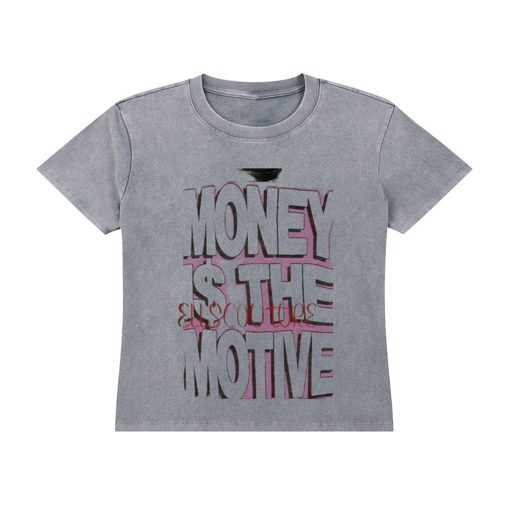 Women money is the motive crop top